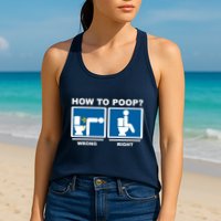 How To Poop Wrong Right Funny Meme Womens Tank Top