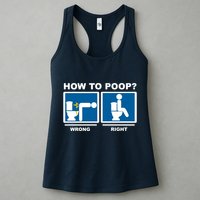 How To Poop Wrong Right Funny Meme Womens Tank Top