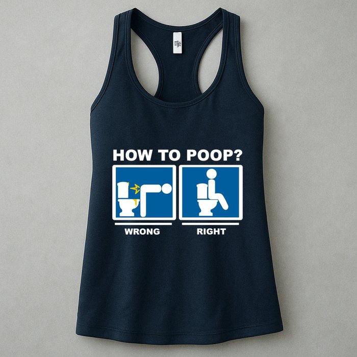 How To Poop Wrong Right Funny Meme Womens Tank Top