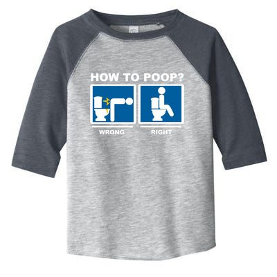 How To Poop Wrong Right Funny Meme Toddler Fine Jersey T-Shirt