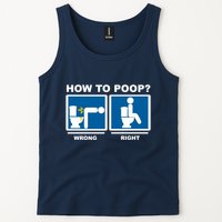 How To Poop Wrong Right Funny Meme Tank Top
