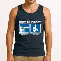 How To Poop Wrong Right Funny Meme Tank Top