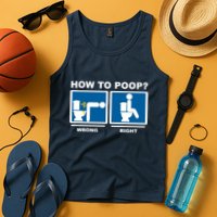How To Poop Wrong Right Funny Meme Tank Top