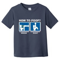 How To Poop Wrong Right Funny Meme Toddler T-Shirt
