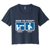How To Poop Wrong Right Funny Meme Crop Top