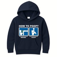 How To Poop Wrong Right Funny Meme Kids Hoodie