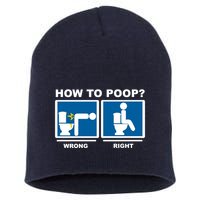 How To Poop Wrong Right Funny Meme Short Acrylic Beanie