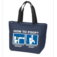 How To Poop Wrong Right Funny Meme Zip Tote Bag
