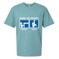 How To Poop Wrong Right Funny Meme Sueded Cloud Jersey T-Shirt
