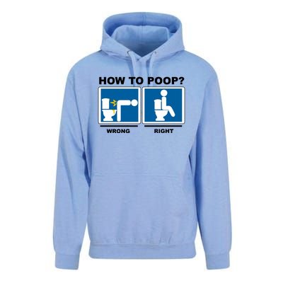 How To Poop Wrong Right Funny Meme Unisex Surf Hoodie