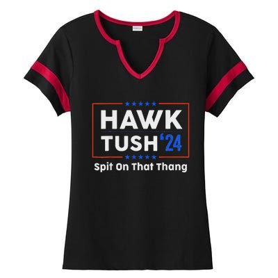 Hawk Tush Presidential Satire Funny Ladies Halftime Notch Neck Tee