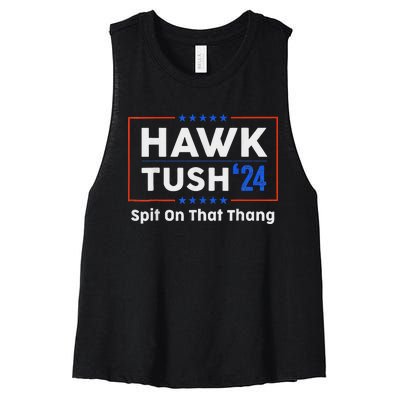 Hawk Tush Presidential Satire Funny Women's Racerback Cropped Tank