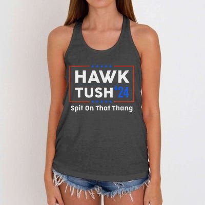 Hawk Tush Presidential Satire Funny Women's Knotted Racerback Tank