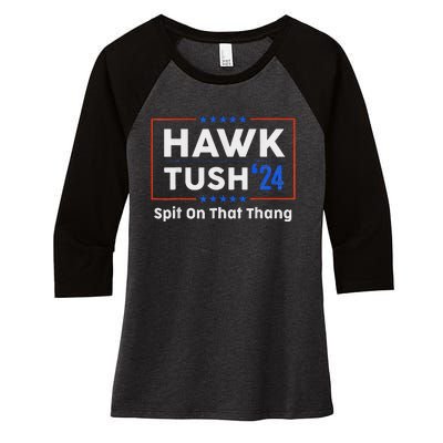 Hawk Tush Presidential Satire Funny Women's Tri-Blend 3/4-Sleeve Raglan Shirt