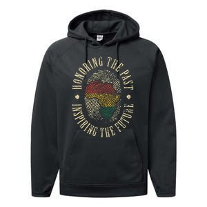 Honoring The Past Inspiring The Future Black History Performance Fleece Hoodie