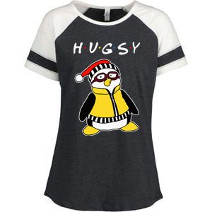 Hugsy The Penguin Enza Ladies Jersey Colorblock Tee