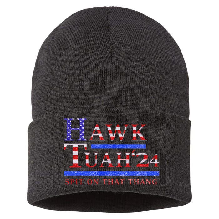 Hawk Tush Political Parody 2024 Sustainable Knit Beanie