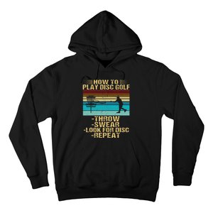 How To Play Disc Golf Funny Frisbee Golfing Player Dad Hoodie