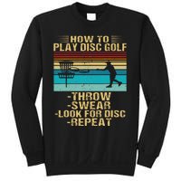 How To Play Disc Golf Funny Frisbee Golfing Player Dad Sweatshirt