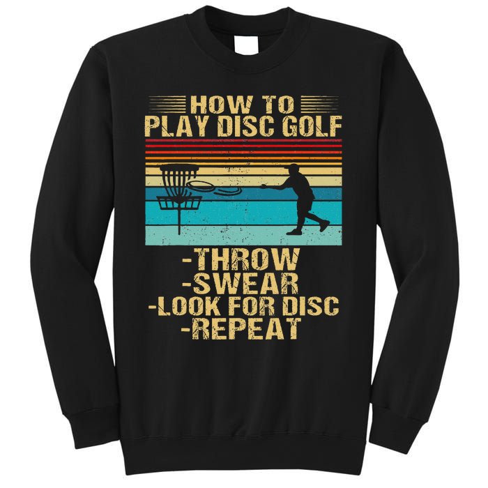 How To Play Disc Golf Funny Frisbee Golfing Player Dad Sweatshirt