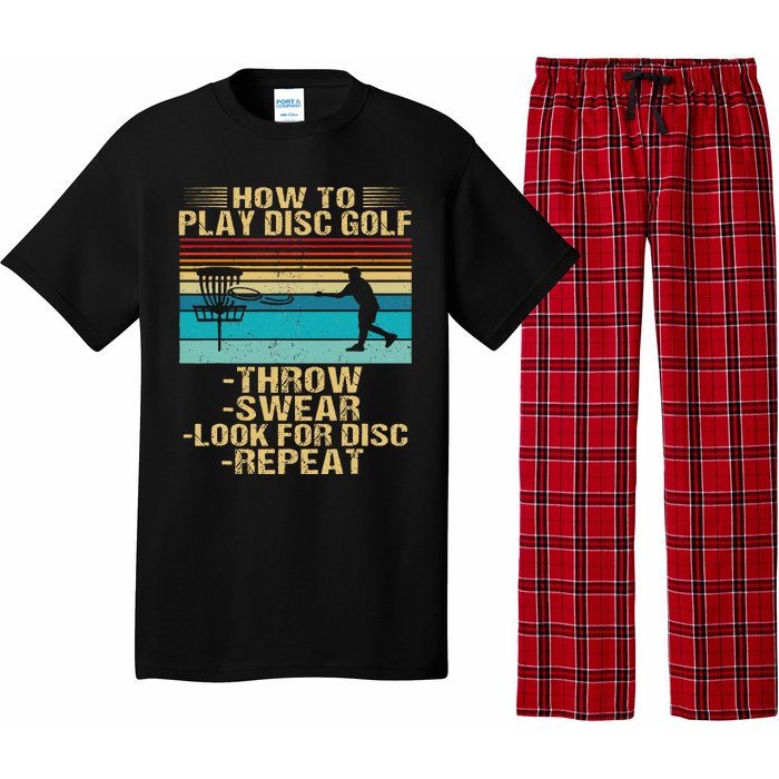 How To Play Disc Golf Funny Frisbee Golfing Player Dad Pajama Set