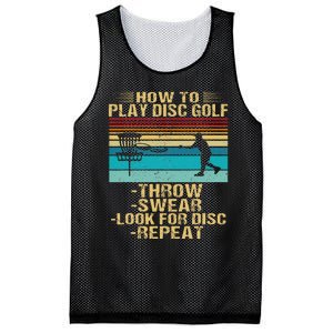 How To Play Disc Golf Funny Frisbee Golfing Player Dad Mesh Reversible Basketball Jersey Tank