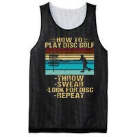 How To Play Disc Golf Funny Frisbee Golfing Player Dad Mesh Reversible Basketball Jersey Tank