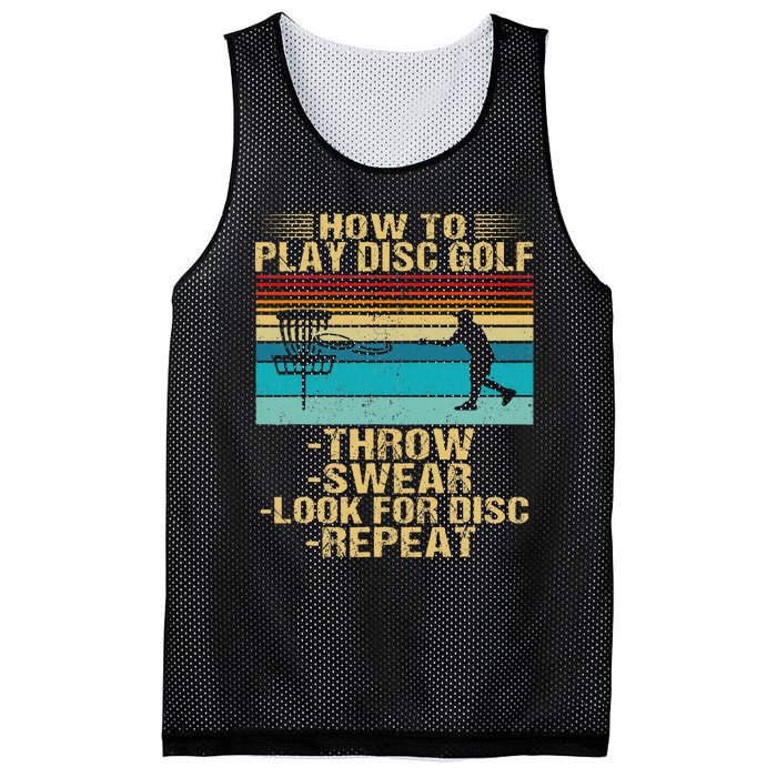 How To Play Disc Golf Funny Frisbee Golfing Player Dad Mesh Reversible Basketball Jersey Tank