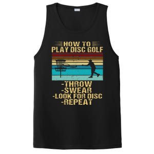 How To Play Disc Golf Funny Frisbee Golfing Player Dad PosiCharge Competitor Tank