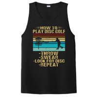 How To Play Disc Golf Funny Frisbee Golfing Player Dad PosiCharge Competitor Tank