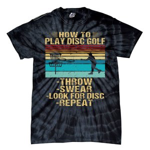 How To Play Disc Golf Funny Frisbee Golfing Player Dad Tie-Dye T-Shirt