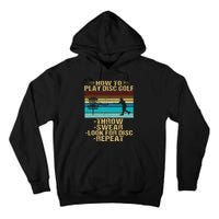 How To Play Disc Golf Funny Frisbee Golfing Player Dad Tall Hoodie