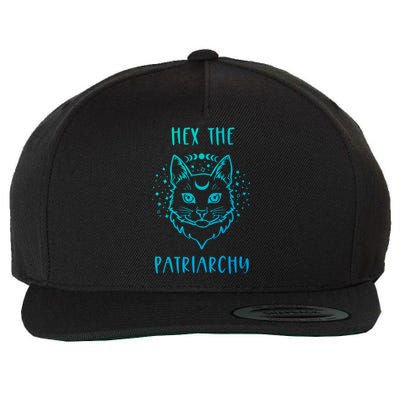 Hex The Patriarchy Feminism And Feminist Witch Moon Phase Meaningful Gift Wool Snapback Cap