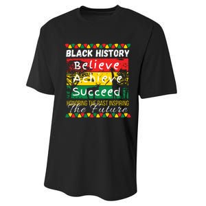 Honoring The Past Inspiring The Future Black History Month Performance Sprint T-Shirt