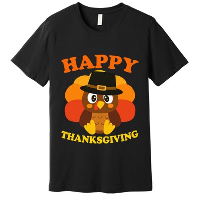 Happy Thanksgiving Pilgrim Turkey Premium T-Shirt
