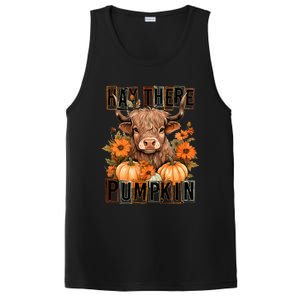 Hay There Pumkin Highland Cow Fall Autumn Thanksgiving PosiCharge Competitor Tank