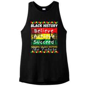 Honoring The Past Inspiring The Future Black History Month Ladies PosiCharge Tri-Blend Wicking Tank