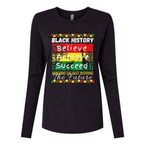 Honoring The Past Inspiring The Future Black History Month Womens Cotton Relaxed Long Sleeve T-Shirt