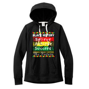 Honoring The Past Inspiring The Future Black History Month Women's Fleece Hoodie