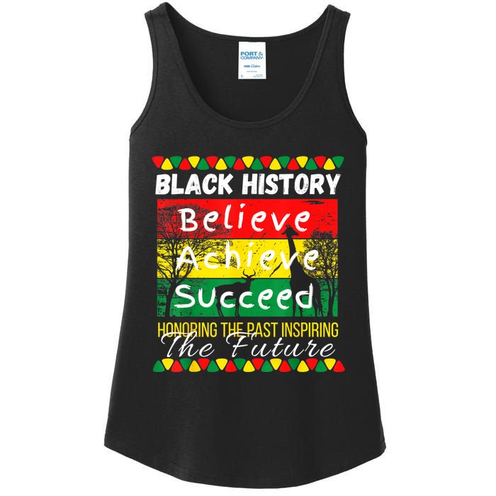 Honoring The Past Inspiring The Future Black History Month Ladies Essential Tank