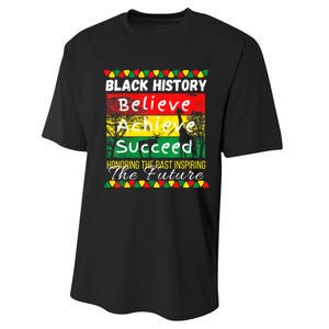 Honoring The Past Inspiring The Future Black History Month Performance Sprint T-Shirt