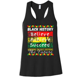 Honoring The Past Inspiring The Future Black History Month Women's Racerback Tank