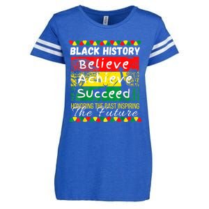 Honoring The Past Inspiring The Future Black History Month Enza Ladies Jersey Football T-Shirt