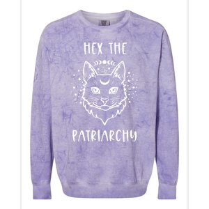 Hex The Patriarchy Feminism And Feminist Witch Moon Phase Gift Colorblast Crewneck Sweatshirt