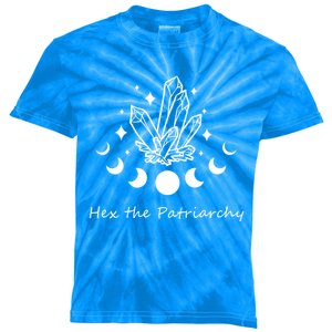 Hex The Patriarchy Feminism Witch Witchcraft Pagan Bruja Gift Kids Tie-Dye T-Shirt