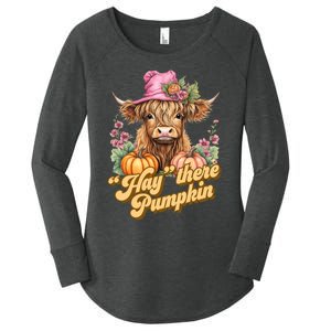 Hay there Pumpkin Coo for Cow Lovers Women's Perfect Tri Tunic Long Sleeve Shirt