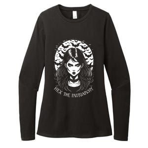 Hex The Patriarchy Feminist Witch Goth Halloween Moon Funny Gift Womens CVC Long Sleeve Shirt