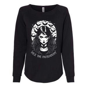 Hex The Patriarchy Feminist Witch Goth Halloween Moon Funny Gift Womens California Wash Sweatshirt