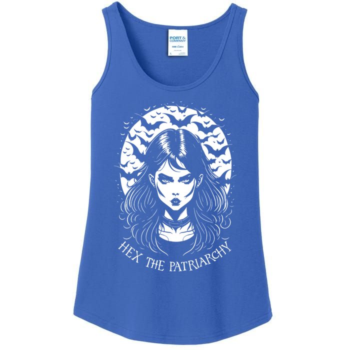 Hex The Patriarchy Feminist Witch Goth Halloween Moon Funny Gift Ladies Essential Tank