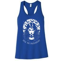 Hex The Patriarchy Feminist Witch Goth Halloween Moon Funny Gift Women's Racerback Tank